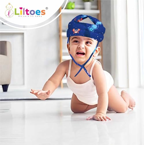 Image of LILTOES Baby Head Protector for Safety of Kids 6M to 3 Years- Baby Safety Helmet with Proper Air Ventilation & Corner Guard Protection (Aqua Alien)