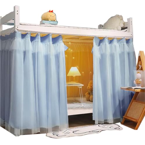 Quabanda 2 Panels,Dorm Home Solid Thicken Bunk Blackout Bed Curtains Cloth Bed Canopy Men Women Single Sleeper