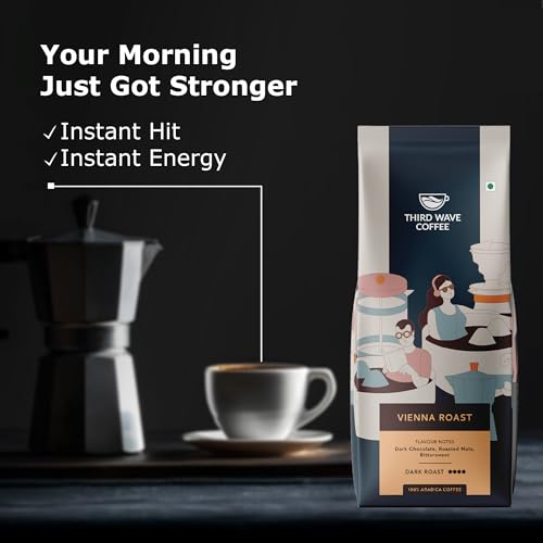 Image of THIRD WAVE COFFEE | Vienna Roast | 100% Arabica | Dark Roast | Moka Pot | Fine Grind | 500 grams (250 * 2) | Pouch