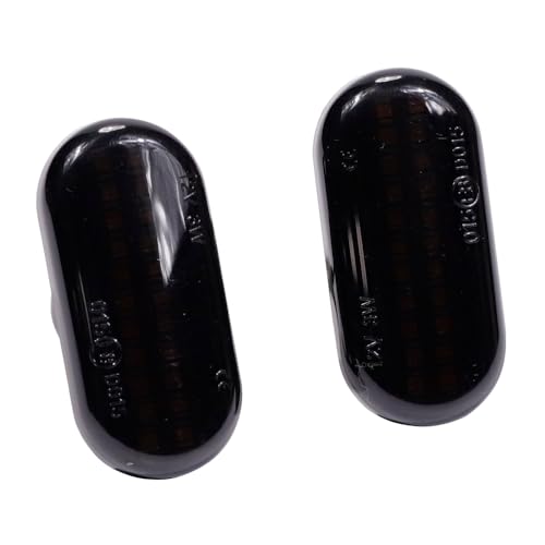 2 luces LED dinámicas de marcador lateral, 12 V, para Nissan Qashqai J10 Micra C Frontier D40 Navara Versa Xterr NP300 (negro)