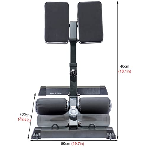 romeinse stoel Draagbare Opvouwbare Romeinse Stoel met Verstelbare Hoogte en Helling, Oefenapparatuur voor het Trainen van Taille Buik Achter Heup, Duurzaam Gebouwd (Color : Black) - Image 8