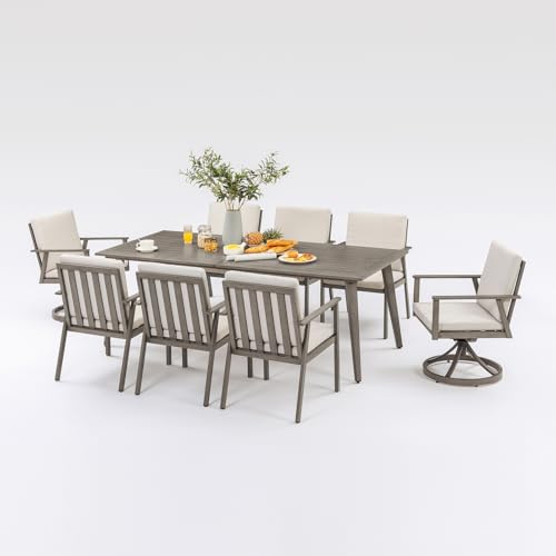 SEEHILL 9 Pieces Outdoor Dining Set for 8