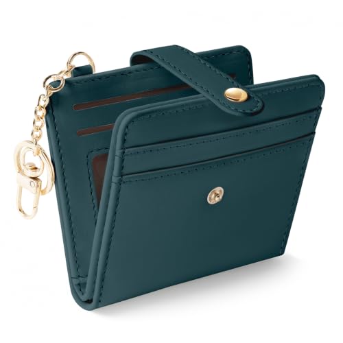 Image of Jogjam Lake Blue Small Women Wallet, Rfid Slim Compact Credit Card Holder | PU Leather Bifold Cash Zipper Coin Pocket ID Window, for Female Ladies Teen Girls Girly Gifts