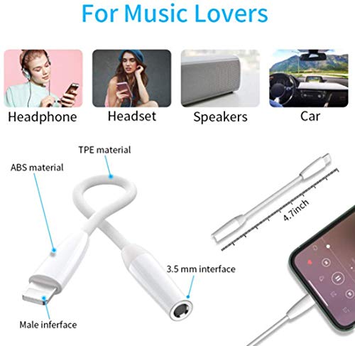 Hoofdtelefoon adapter voor iPhone X Adaptor dongle aansluiting 3.5mm Jack AUX audio kabel hoofdtelefoon voor iPhone 11/X… - Afbeelding 6