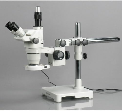 Miniatura 3 de AmScope ZM-3TW3 Microscopio de zoom estéreo trinocular profesional, oculares EW10x y EW25x, aumento 2X-225X, objetivo de zoom 0.67X-4.5X,