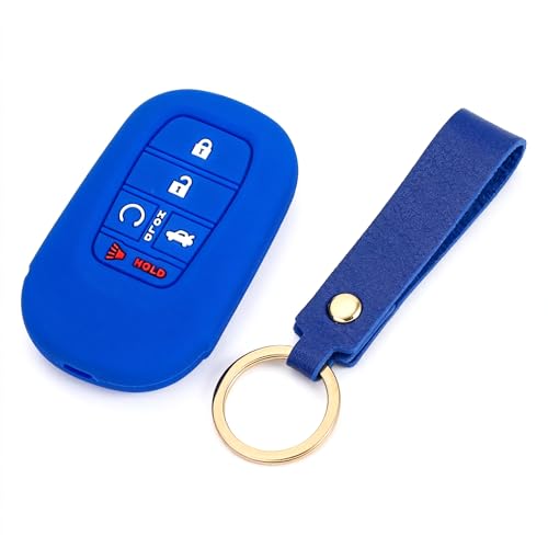 TyranCoupe étui silicone clé Honda bleu 5 boutons