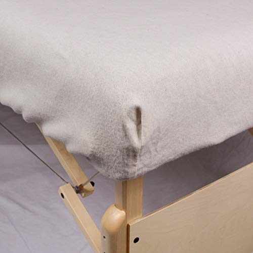Body Linen Deluxe 3 Piece Flannel Sheet Set - Super Soft & Durable 100% Double-Brushed Cotton Flannel - Includes Flat Sheet, Fitted Sheet, and Fitted Face Cradle Cover - Natural