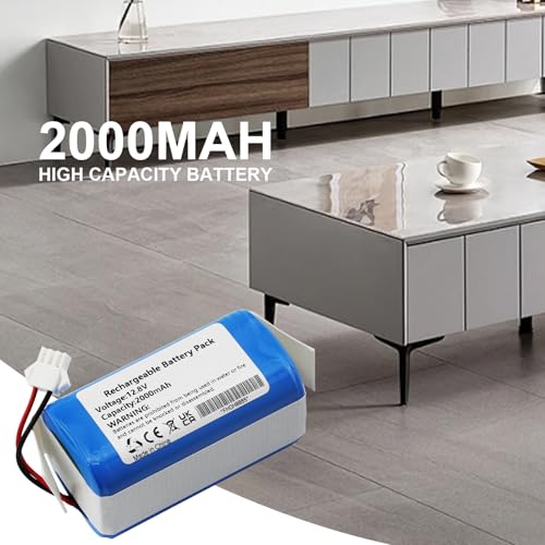 Image of 12.8V Battery Replacement for Lefant M201 M210S M210 M210B M210P M213 M320 | for OKP Life K2 K3 K4 K5 K7 K8 Robot Vacuum Cleaner PN: IFR-18650-4S1P C465-J5-4S1P IFR18650-4S1P-A2 Upgrade Battery 2000mAh