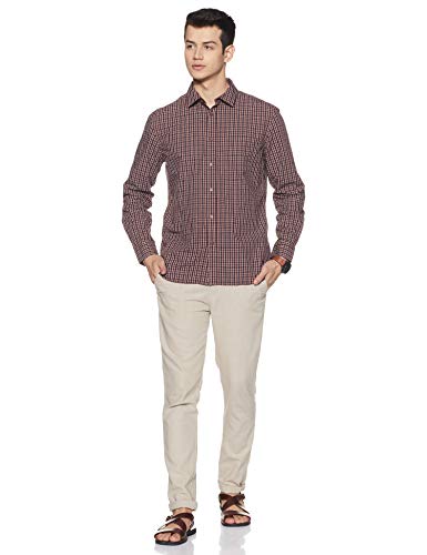 Image of Marks & Spencer Men's Regular (Shirt RED Mix 2XL)