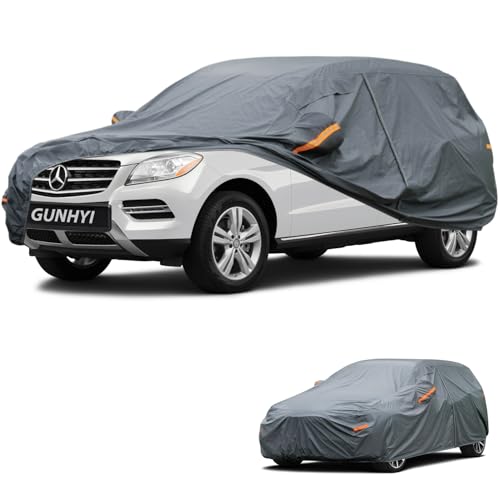 Image of GUNHYI Premium Car Cover Custom Fit Mercedes-Benz M-Class, 16 Layers Heavy Duty Car Cover Waterproof All Weather with Zipper Door for Sun Rain Snow Dust Uv Protection