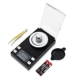 UNIWEIGH Milligram Scale 50g/0.001g,High Precision Mini Carat Gram Scale for Powder Medicine,Jewelry, Gem, Reloading,Pocket Scale with Cal Weight,Professional Smart Mg Scale with Tare ,LCD Display
