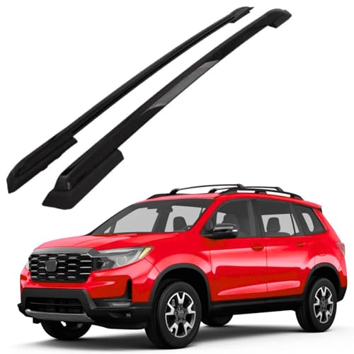 Image of Husimous Crossbars Roof Racks Replacement Fit for 2019 2020 2021 2022 2023 202304 2025 Honda Passport Rails Roof Rack Side Rail Bars Glossy Black Aluminum Carrier Luggage Kayak Accessories