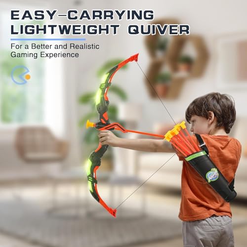 Handwell 988-686A1 Bow And Arrow Set For Kids, 2-Pack Led Light Up Archery Set thumb #3