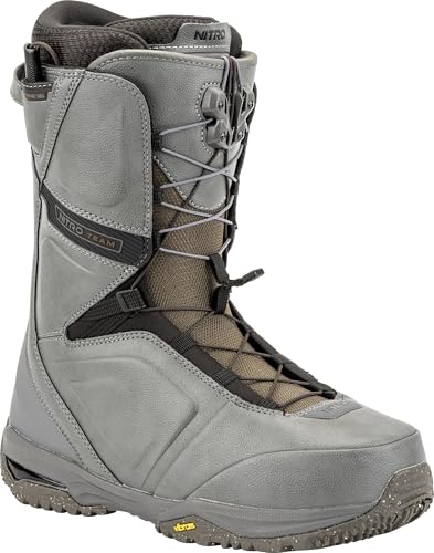 Bottes de snowboard Nitro Team TLS Charcoal taille 31.5 pour hommes