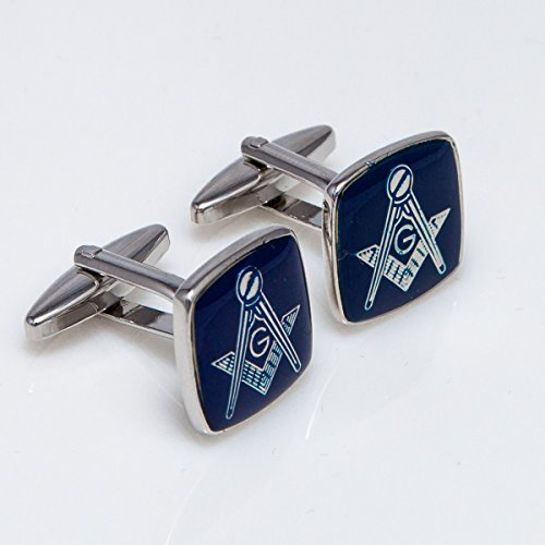 Mancuernillas MRCUFF Mason Azules con Caja de Regalo miniatura 4
