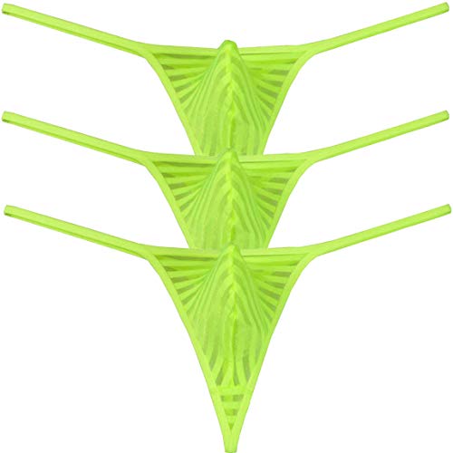 Men's Sexy Little Thong Underwear See Through Pouch G-String Under Panties Low Rise T-BACK