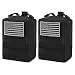 FUNANASUN MOLLE Pouches - 2 Pack Tactical Compact Pack Water-resistant Utility EDC Pouch Small Black US Flag Patch(Black)