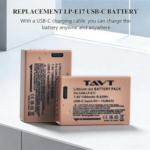 2 baterías LP-E17 Tipo C para Canon EOS RP R8 R10 R50 7