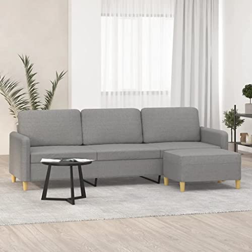 Vidaxl Couch, Single Sofa Chair With Footstool, Accent Living Room Chair With Armrest, Upholstered Chair For Living Room Bedroom, Dark Gray Fabric #TOP6
