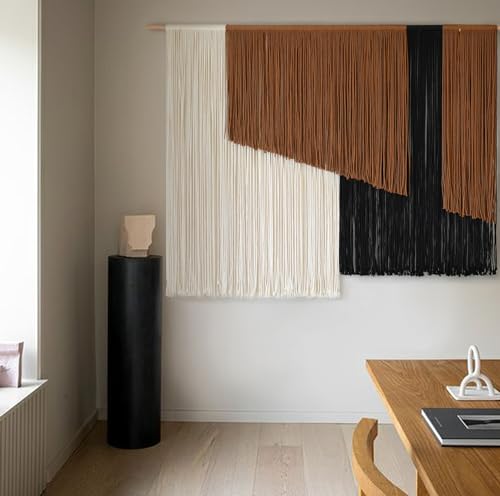 Jakalin Macrame Wall Hanging Dip Dyed Fiber Macrame Wall Decor Boho Cord Living Room Wall Art 57" Wx43 L Jakalin Macrame Wall Hanging Dip Dyed Fiber Macrame Wall Decor Boho Cord Living Room Wall Art 57" Wx43 L