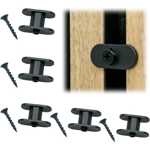 Adjustable Picture Hook for Acoustic Panels – 5 Pack No-Drill Slat Wall Hangers for Wood Panel Walls, Includes Screws, Easy Install Art & Photo Hanging Solution