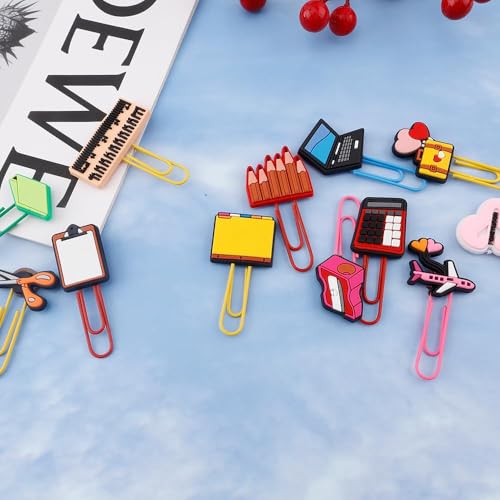 Juego De 12 Clips De Metal, Clips Para Libros, Material De Papelería, Para Profesores Y Estudiantes, Para Marcar Páginas, Material De Papelería Para La Oficina, La Escuela Y El Hogar - imagen 3