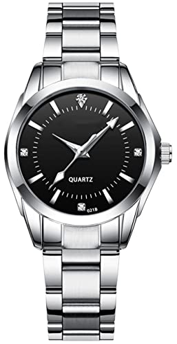 Women Watch Classic Silver Stainless Steel Waterproof Quartz Analog Watch