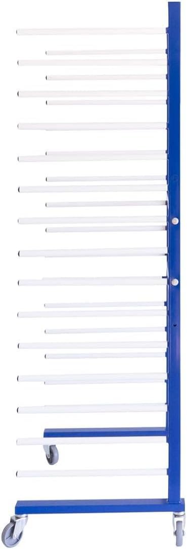 Rastrelliera Verniciatura Carrello per Essiccatura Vernici 15 Supporti 300 kg 15 strati 20 kg per strato Larghezza regolabile 35-65 cm