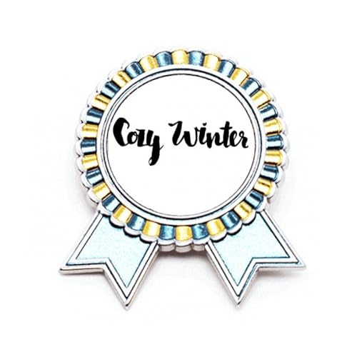 Broche d'hiver en métal taille M avec citation cosy pour sublimer vos tenues