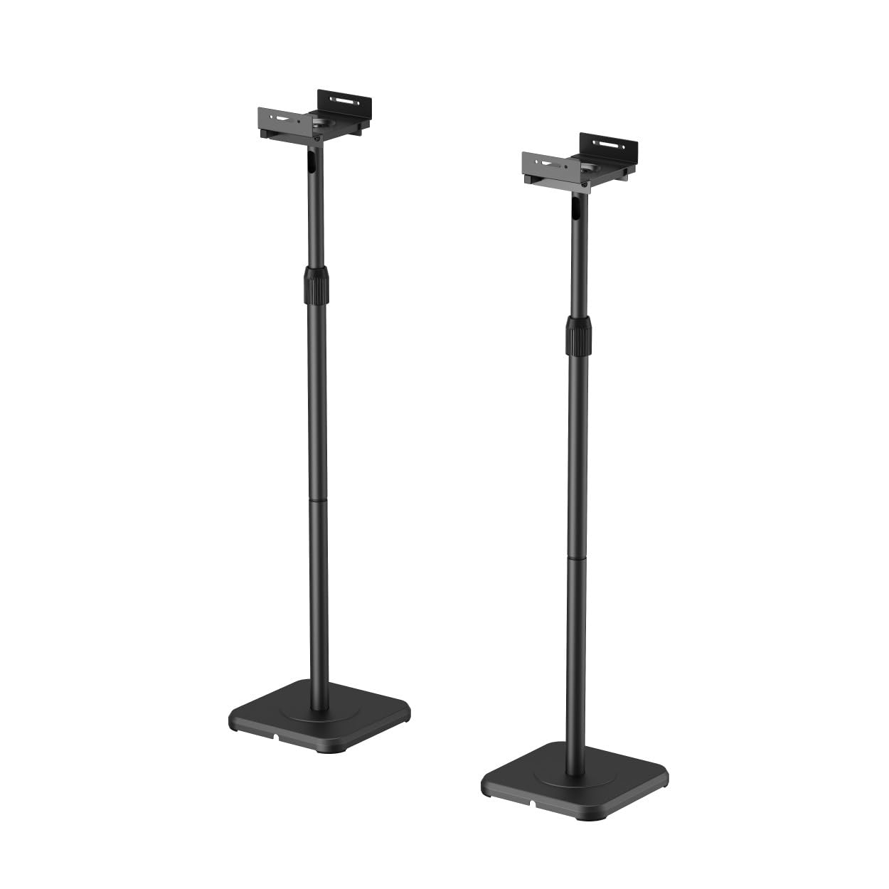 ARLI Lautsprecherständer 2er Set höhenverstellbar Boxenständer 85-112 cm drehbar neigbar schwenkbar Kabelmanagement Lautsprecher Ständer für Regallautsprecher Heimkino bis 5 kg Schwarz Paar