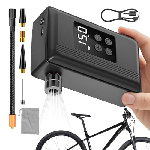 Bomba de aire eléctrica | Kit de herramientas pequeño recargable, inflador eléctrico portátil de neumáticos, para ciclismo de carretera, montaña, globos, piscina, juguetes, hogar, camping al aire