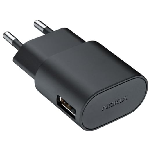 Original Nokia Ladekabel AC-50E in Schwarz für Microsoft Lumia 535 Netzteil 1300 mAh Schnellladegerät Ladegerät Aufladekabel Fast Charger MicroUSB + gratis Emiro® Display Cleaner zum reinigen Ihres Bildschirms