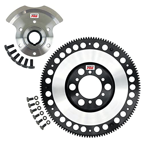 ClutchMaxPRO Performance Chromoly Clutch Flywheel with Balance Counter Weight Compatible with 2004 2005 2006 2007 2008 2009 2010 2011 Mazda RX-8 1.3L Non-Turbo 13B-MSP (CPLSF10061-CW-03-FK)