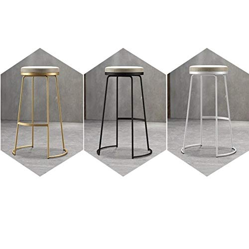 Cdyd Nordic Light Luxury Bar Chair Simple Net Red Bar Stool Front Desk Cafe Restaurant Leisure Back High Stool (Color : E, Size : Medium) #TOP4