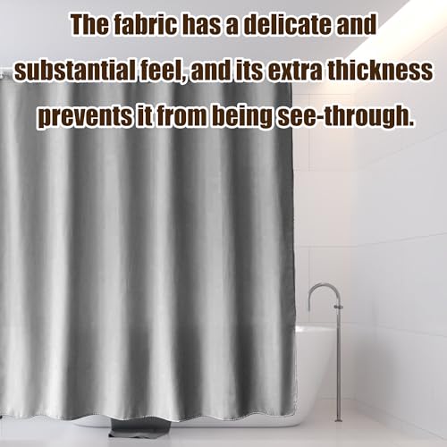 Rideau de douche de haute qualité en textile polyester imperméable gris 80x135 - 3