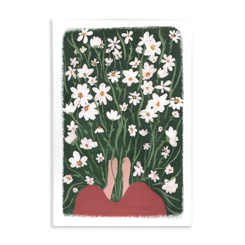 'Standing in Peaceful Flower Meadow Blooming'| Wall Plaque Art