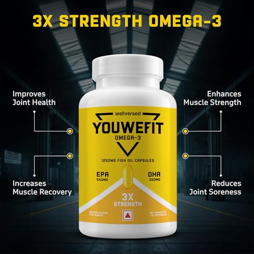 Wellcore Creatine Fruit Fusion (83 Servings) + YouWeFit Omega-3 Fish Oil (30 Capsules) | Creatine + Omega Combo