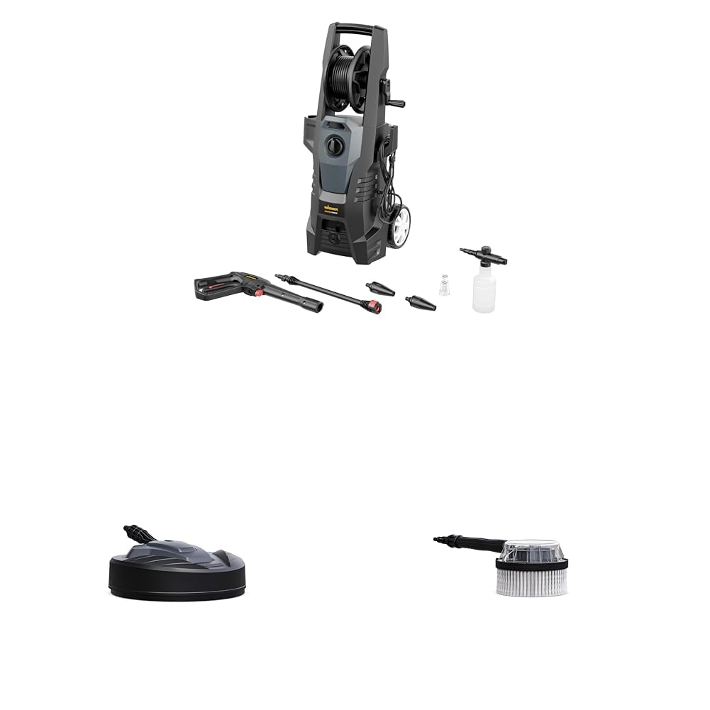 WAGNER 3‑in‑1 Home Bundle: Hidrolimpiadora Aquastorm Premium + Limpia Grandes Superficies + Cepillo rotativo – Limpieza Potente en Toda la casa, el jardín, terrazas, Caminos y tarimas de Madera