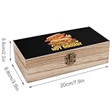SMAZDFXX Hotdogologist Sausage Art Keepsake Box – Funny Wooden Lock Box for Grill Fans and Foodies - Image 2