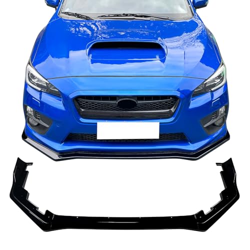 Fit 2015-2021 Subaru WRX & WRX STI Front Bumper Lip CS2 Style Gloss Black