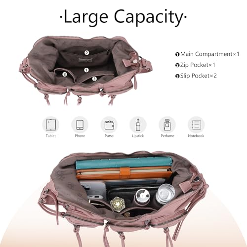 Image of Angel Kiss Hobo Bags Purse for Women Y2K Shoulder Bag Multi Pockets Designer Satchel Studded Handbags with Strap