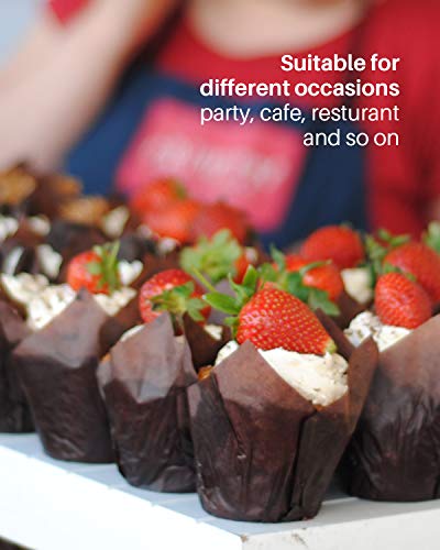 Muffin Liners, 250 Pcs Cupcake Liners, Grease-Proof Cupcake Wrappers of 3 Colors for Wedding and Birthday by DualFerv