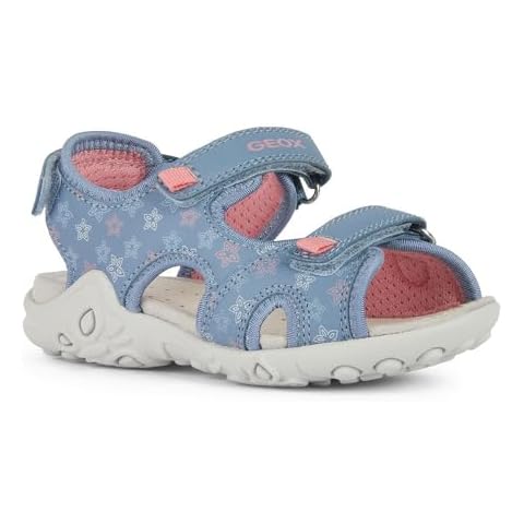 Geox Adjustable Girls Sandals in Whinberry Cover