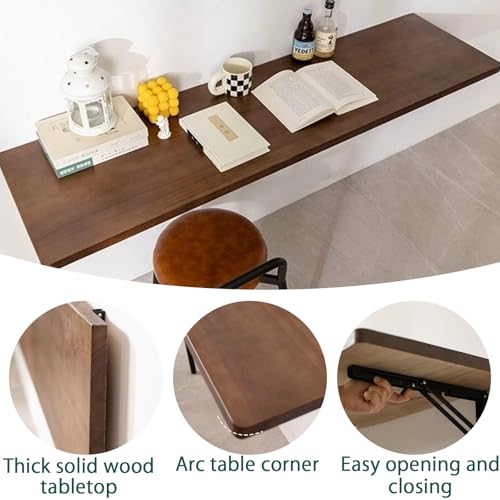 Table pliante murale pour petits espaces | Bureau flottant compact - 5