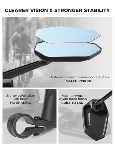 Rétroviseur vélo électrique grand angle et miroir incassable réglable