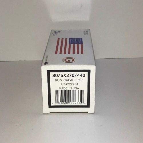 Amrad Run Capacitor 80 + 5 uf MFD 370/440 Volt USA2222BA
