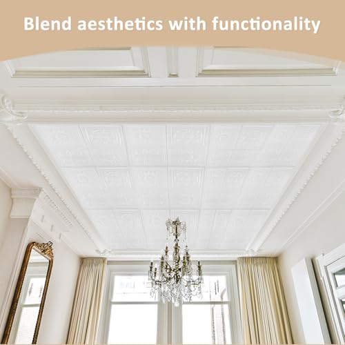 Panneaux muraux 3D autocollants blancs et imperméables 35x35 - 6