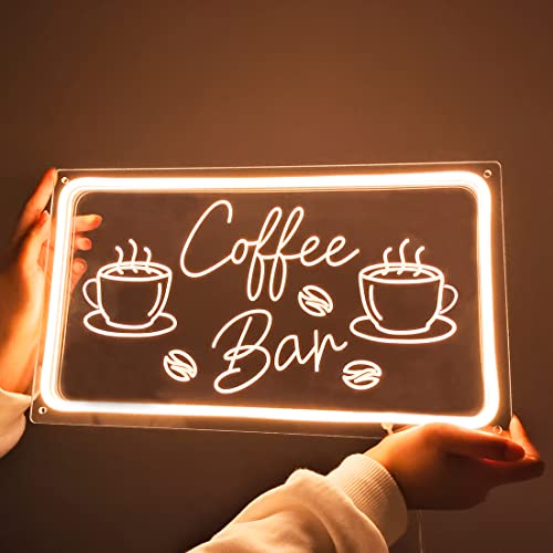 Planzo Coffee Bar Neon Sign Light for Restaurant Coffee Shop Cafe Bar Beer Pub Store Ad Window...