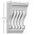 Ekena Millwork COR04X03X07BE 4 inch W x 2 5/8 inch D x 6 5/8 inch H Berkshire Corbel, White