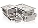 heyChef - Bac GN 2/3-100 mm, 9 litres, Inox, Plat Inox Cuisine, Plat gastro pour servir, Tailles et profondeurs du bac gastronorme supplémentaires disponibles